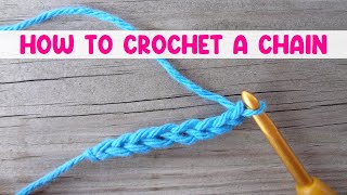 How to Crochet a Chain For The Absolute Beginner [upl. by Ingra679]