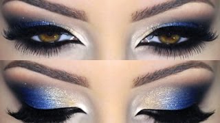 Gold and Cobalt Blue MakeUp Tutorial  Mellissa Samways [upl. by Nomyt223]