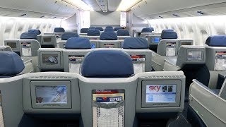 Delta Air Lines Boeing 767 Business Class from Brussels to New York [upl. by Elianora]