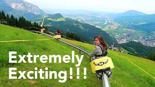 TOBOGGANING  ALPINE SLIDE IN SALZBURG AUSTRIA [upl. by Eelime240]