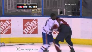 PK Subban vs Zach Bogosian Nov 26 2010 [upl. by Nihi]