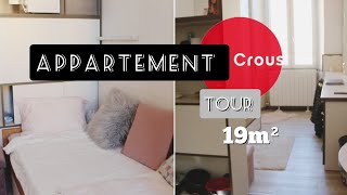 Appartement Tour  Logement étudiant Crous 19m² [upl. by Itagaki]