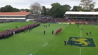 New Zealand Schools Incredible PreMatch Spectacle Auckland Grammar v Kings College Haka [upl. by Thomasin]