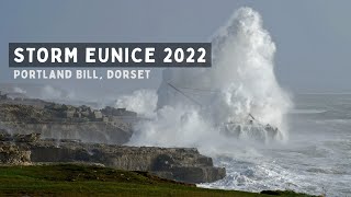 Storm Eunice in Weymouth and Portland Bill Dorset [upl. by Retsim]