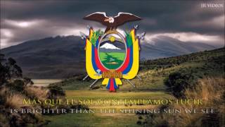 National Anthem of Ecuador ESEN lyrics  Himno Nacional del Ecuador [upl. by Calder]