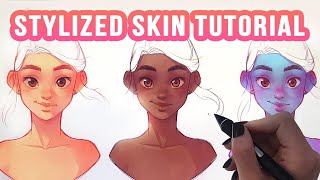 How to paint STYLIZED SKIN EASY [upl. by Haskins431]