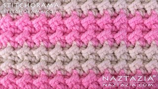 HOW to CROCHET CRUNCH STITCH  Stitchorama by Naztazia [upl. by Anay825]