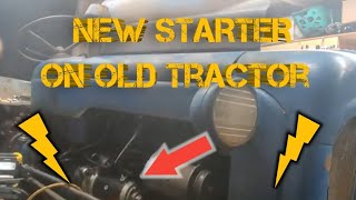 Tractor Starter INSTALL  Upgraded to Solenoid Mounted Starter [upl. by Lindo]