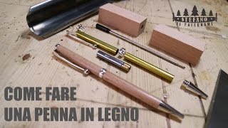 COME FARE UNA PENNA IN LEGNO FAI DA TE [upl. by Pattison397]