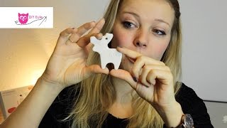 Geschenkanhänger aus Ton  Modelliermasse basteln – DIY Eule [upl. by Walt816]