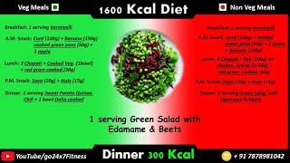 Weight Loss Meal Plan 1600 Kcal Diet [upl. by Nref171]