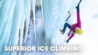 Climbing Frozen Waterfalls Just North of Detroit  Superior Ice Climbing Episode 1 [upl. by Waugh]