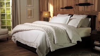 White Bedding Basics  Pottery Barn [upl. by Ahsiemat]