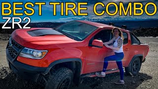 BIGGEST TIRE ON A COLORADO ZR2 NO TRIMMING [upl. by Urbannai]