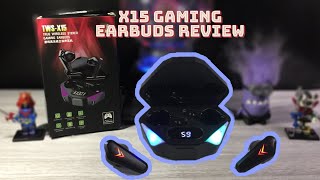 TWS X15 True Wireless Stereo Gaming Earbuds Review [upl. by Milford]