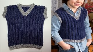 How to knit a Vest  Knitting Tutorial [upl. by Asia]