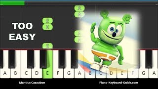 How to Play The Gummy Bear Song  Right Hand Piano Tutorial [upl. by Felicle]