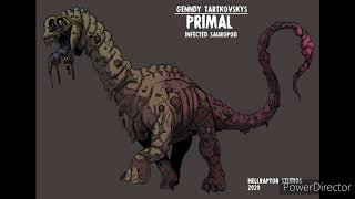 Genndy Tartakovskys Primal Infected Sauropod Argentinosaurus Sound Effects 13 [upl. by Goeselt347]