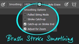 Photoshop QUICK Tip Brush Stroke Smoothing CC 2018 and later [upl. by Eeuqram]