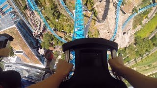 Blue Fire Megacoaster EuropaPark 2014 Front Row GoPro Hero 3 [upl. by Xella]