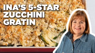 Ina Gartens TopRated Zucchini Gratin  Barefoot Contessa  Food Network [upl. by Enrobialc]