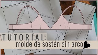 TUTORIAL Moldería de sostén SIN arco triangular ♡ DIY PARTE 1 [upl. by Gilus]