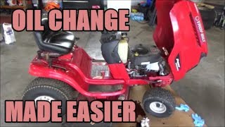 TroyBilt Pony  Oil Change Made Easier [upl. by Nera]