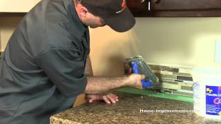 How To Grout A Mosaic Tile Backsplash [upl. by Hurlow]