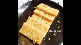 Almond flour burfi  15 minutes Badam katli [upl. by Lanor]