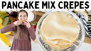 How to Make Pancake Mix Crepes Fast Easy and Delicious [upl. by Hsiwhem]