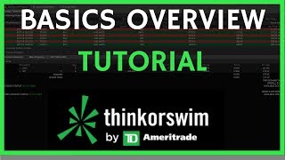 ThinkorSwim Tutorial Basics Overview for Beginners [upl. by Adara19]