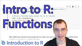 Introduction to R Functions [upl. by Notniw]