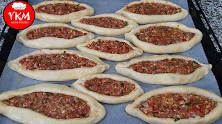 Yumuşacık Hamuru İle Kıymalı Mini Pide ✅ Kıymalı Pide Tarifi ✅ Evde Pide Yapımı 💯 Pide Tarifi  Pide [upl. by Nahtnanhoj]