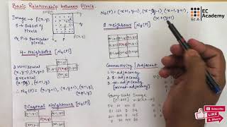 DIP9 Basic relation between pixels in Digital Image processing  EC Academy [upl. by Ahseyi360]