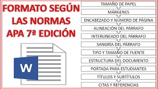 FORMATO 📚NORMAS APA SÉPTIMA EDICIÓN WORD📘 educación videoviral [upl. by Kaine430]