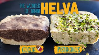 How to make HELVA at HOME 😍  2 Halva Recipes 1Pistachios 2Cocoa  Refika’s Special Oven Helva 🤤 [upl. by Airbmak]