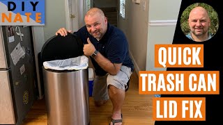 Quick Fix for Broken Trash Can Lid Easy Solve for StepPedal Trash Can Top Not Opening  by DIYNate [upl. by Nepsa561]