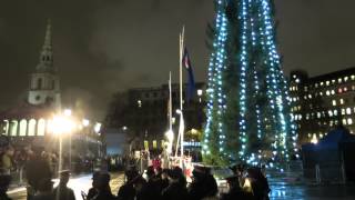 Trafalgar Square Christmas Tree Lighting Ceremony London [upl. by Samella138]