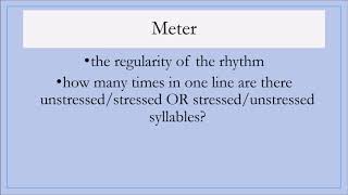 How to Identify Rhythm and Meter in Poetry [upl. by Nauwaj]