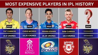 Most Expensive Players in IPL History 20082024  Comparison [upl. by Burbank963]