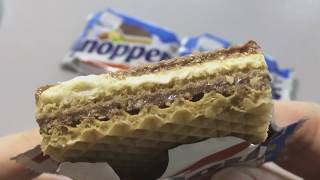 Knoppers MilkHazelnut Wafer Germany Snacks [upl. by Ytnom]