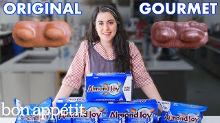 Pastry Chef Attempts to Make Gourmet Almond Joys  Gourmet Makes  Bon Appétit [upl. by Nodarb7]