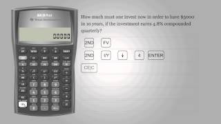 Present value – Texas Instruments BA II PLUS [upl. by Lesde514]