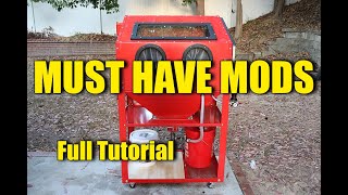 SAND BLASTING CABINET MODS Tutorial [upl. by Uzial620]