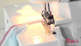 How to use the Brother SA212 Serger Elastic Foot [upl. by Correna796]