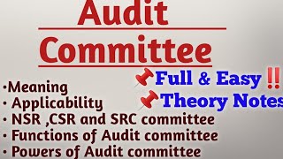 Audit committee  NRC committee  Powers of Audit committee [upl. by Naasar824]