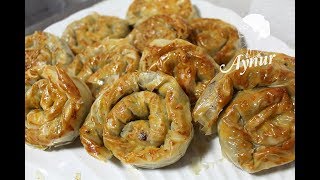 Börek aus fertigem Yufka mit Hackfleisch I Baklavalik yufkadan kiymali rulo börek [upl. by Adnihc]