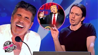 BEST Donald Trump Impression Has Simon Cowell LOL [upl. by Sandie]