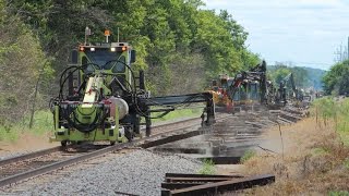 CSX Replacing Railroad Ties on the CEampD sub [upl. by Klatt]