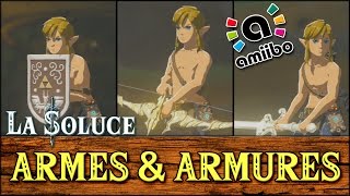 ARMES ET ARMURES AMIIBO  WEAPON amp ARMOR AMIIBO  ZELDA BOTW [upl. by Iznyl]